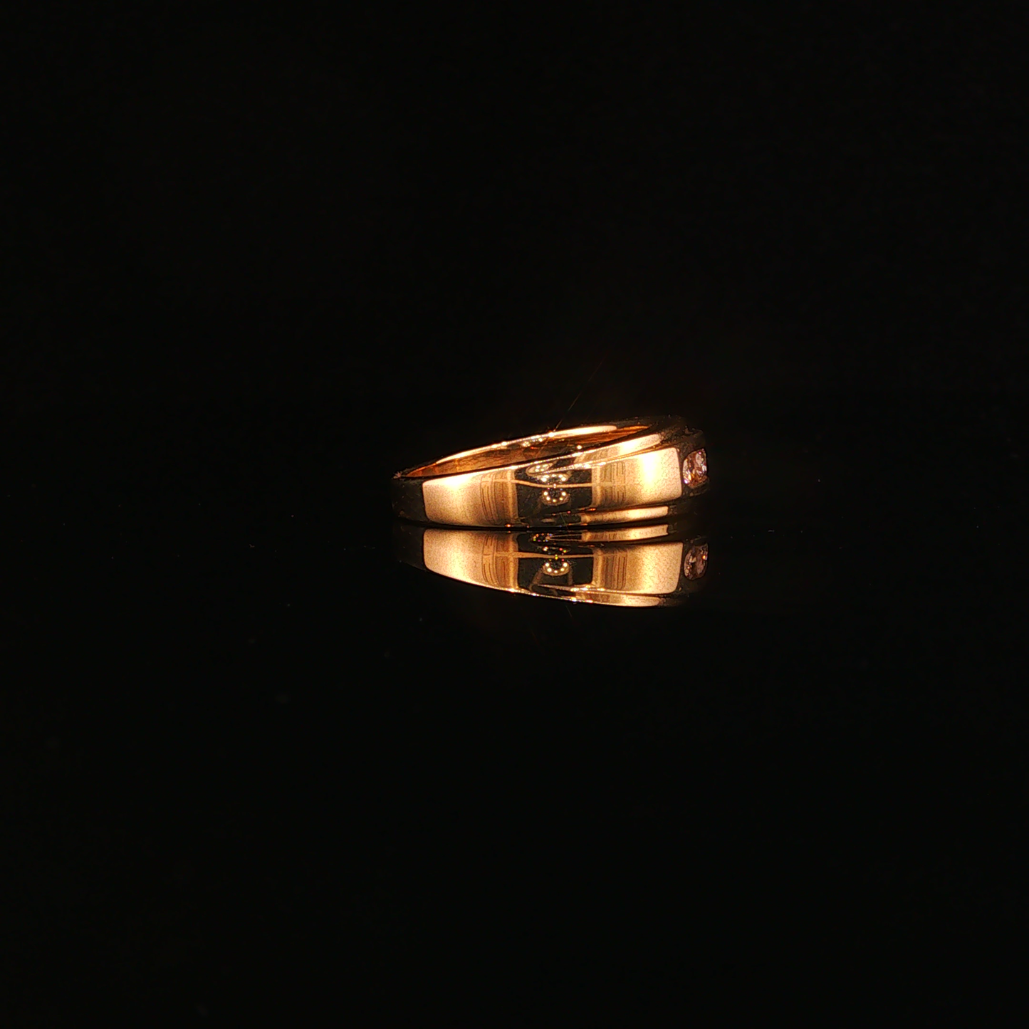 Five-Stone Diamond Channel Set Band in Yellow Gold