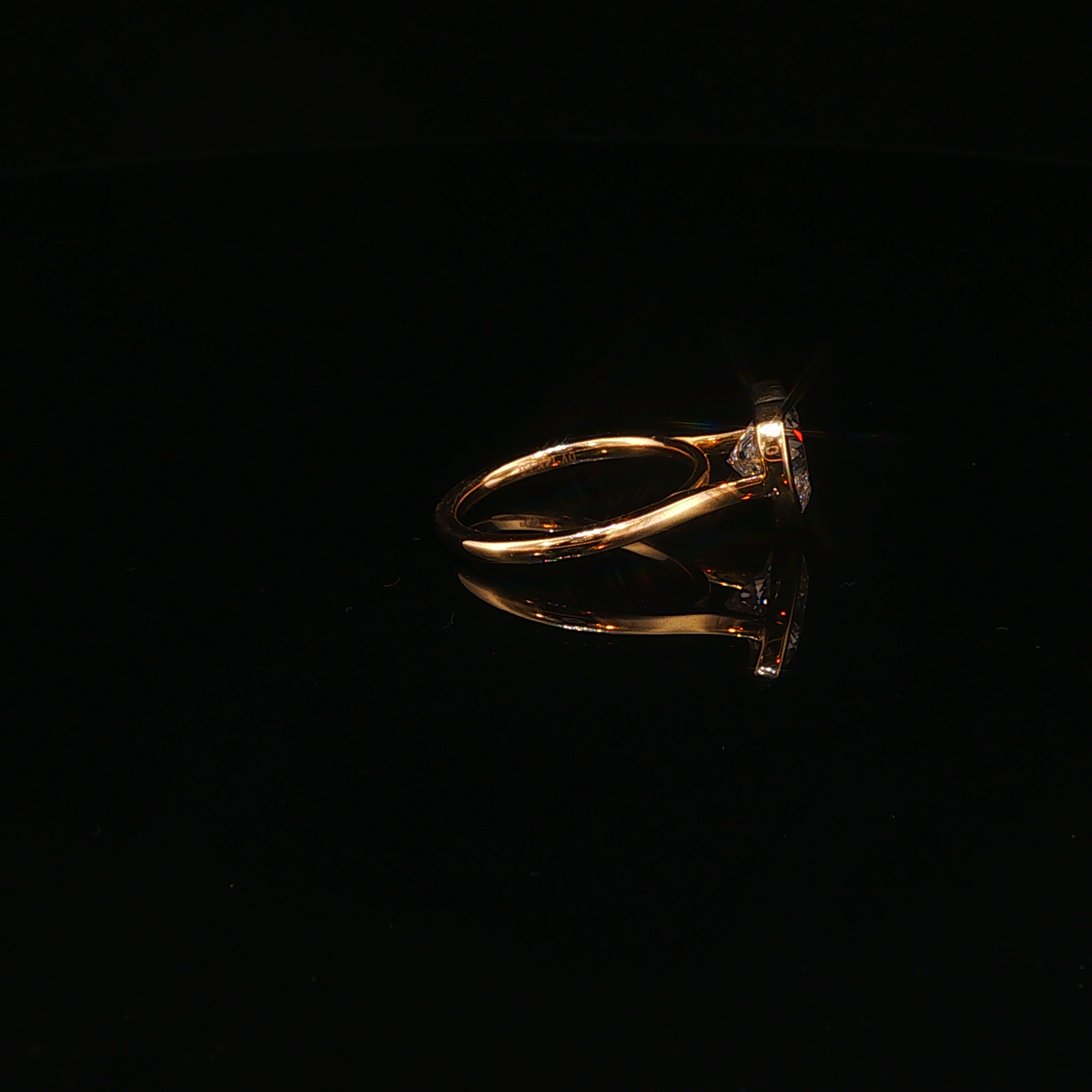 Heart-Shaped Lab Diamond Bezel Solitaire Ring in Yellow Gold