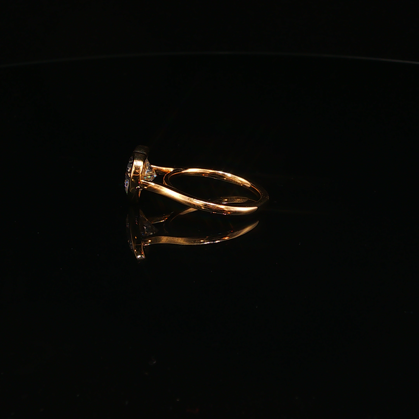 Heart-Shaped Lab Diamond Bezel Solitaire Ring in Yellow Gold