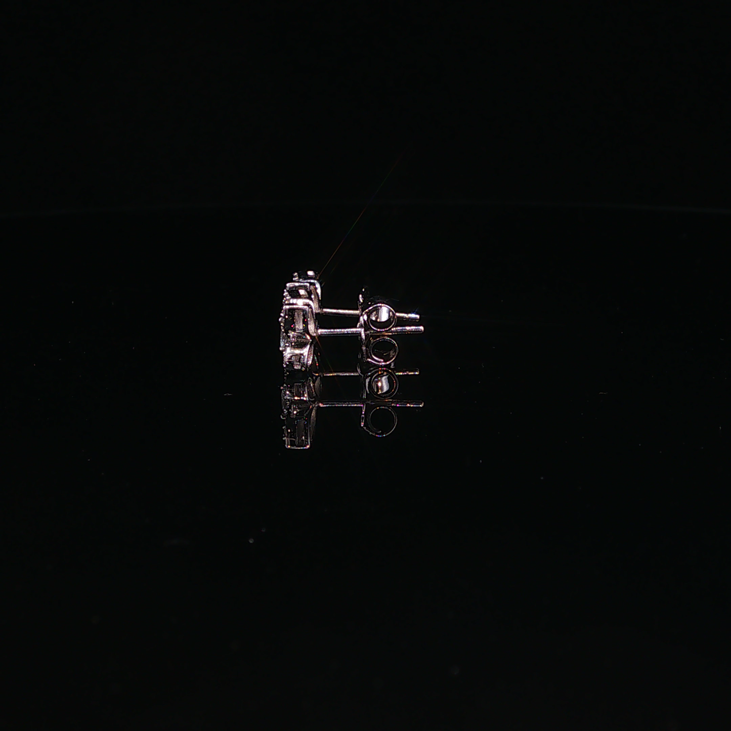 Diamond Pavé Butterfly Stud Earrings in Rose Gold