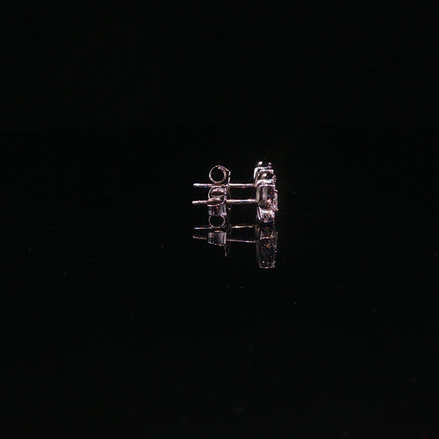 Diamond Pavé Butterfly Stud Earrings in Rose Gold