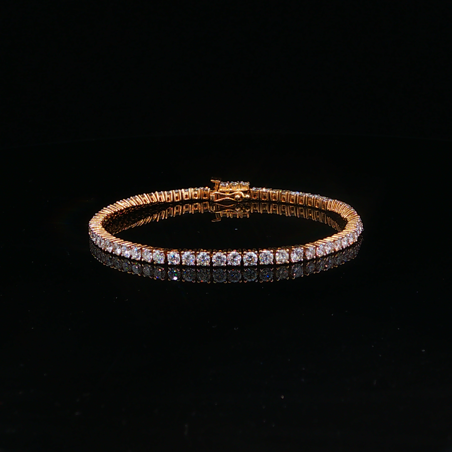 Natural Diamond Tennis Bracelet in Yellow Gold