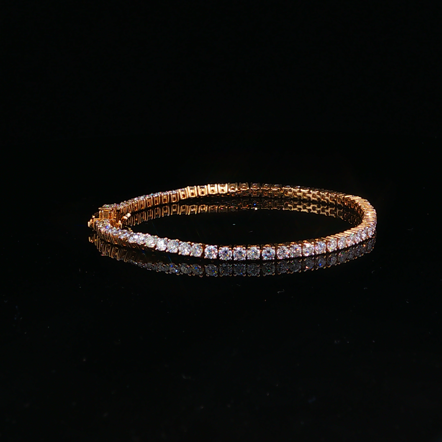 Natural Diamond Tennis Bracelet in Yellow Gold