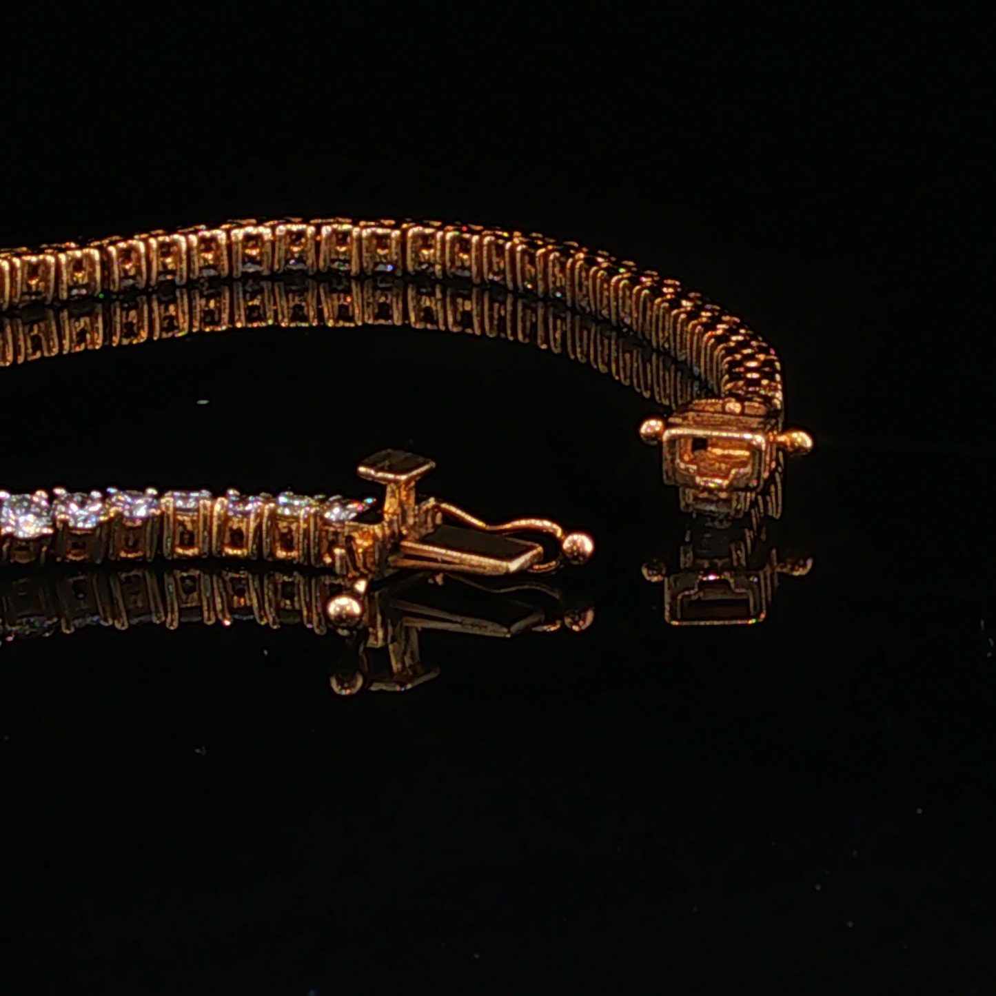 Natural Diamond Tennis Bracelet in Yellow Gold