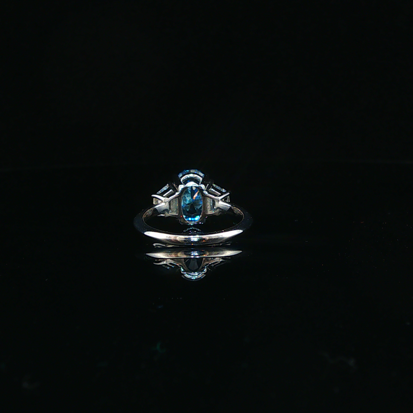 White Gold Lab Diamond Multi-Stone Trapizoid Ring