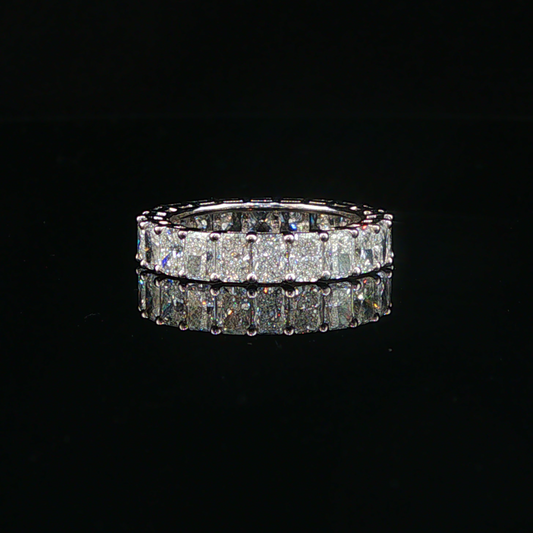 White Gold Rectangular Lab Diamond Eternity Ring