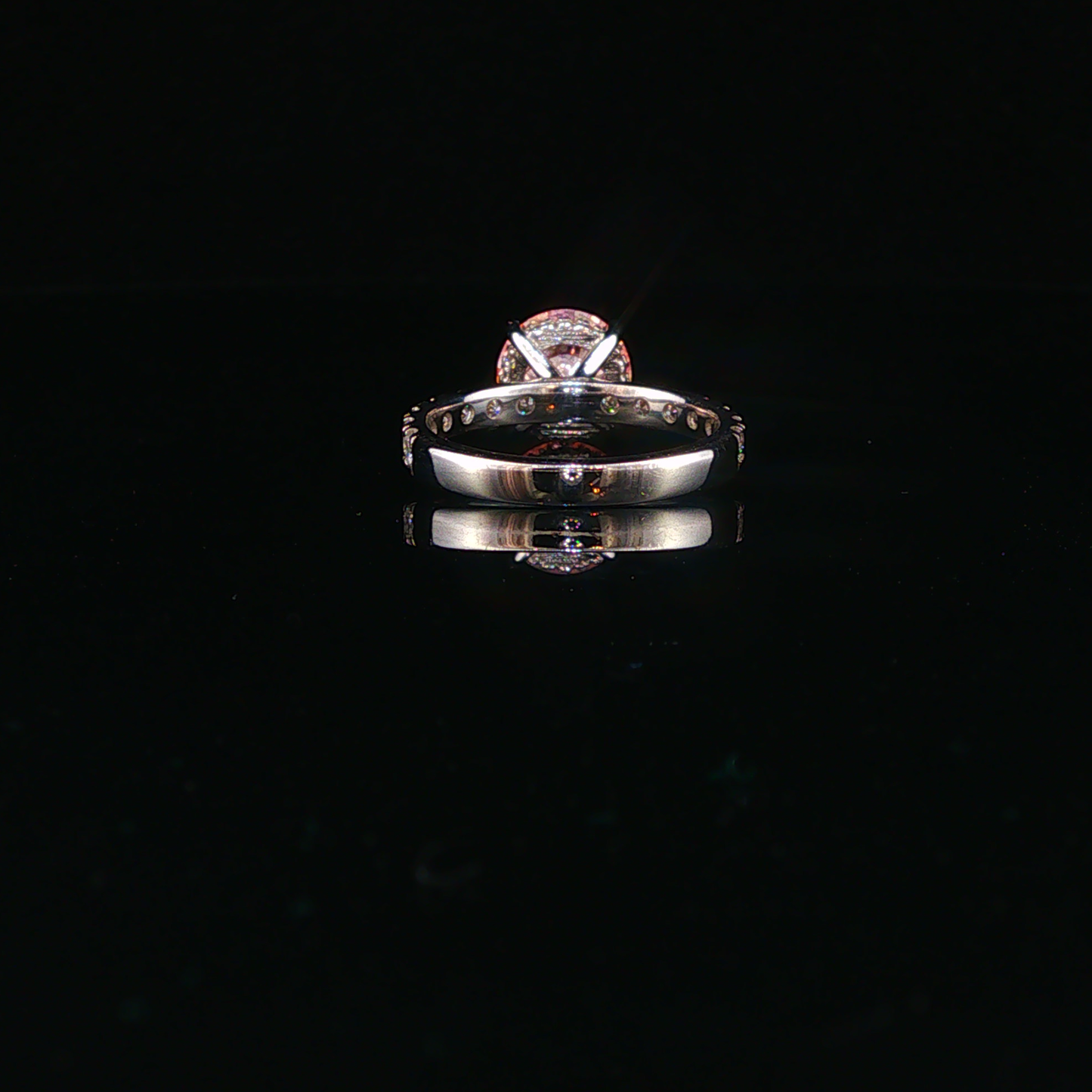 Fancy Vivid Pink Lab Diamond Ring in White Gold
