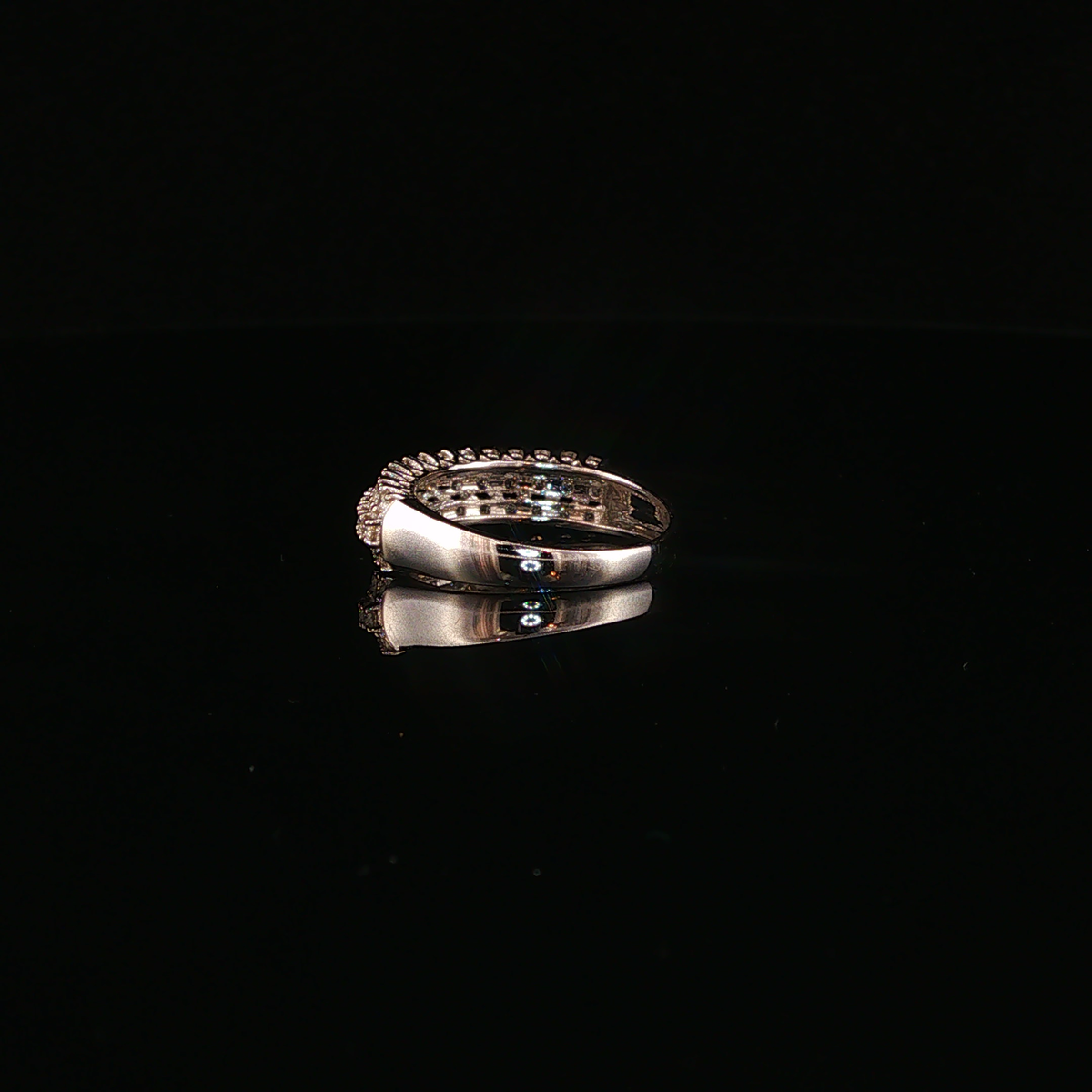 Multi-Row Natural Diamond Eternity Ring in White Gold
