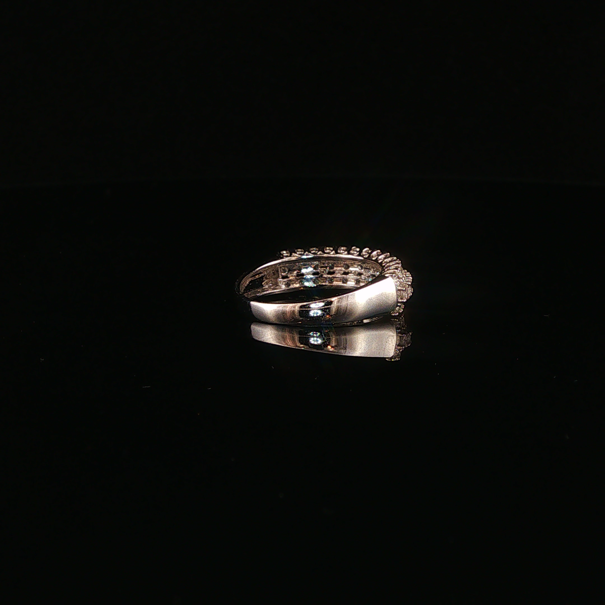 Multi-Row Natural Diamond Eternity Ring in White Gold