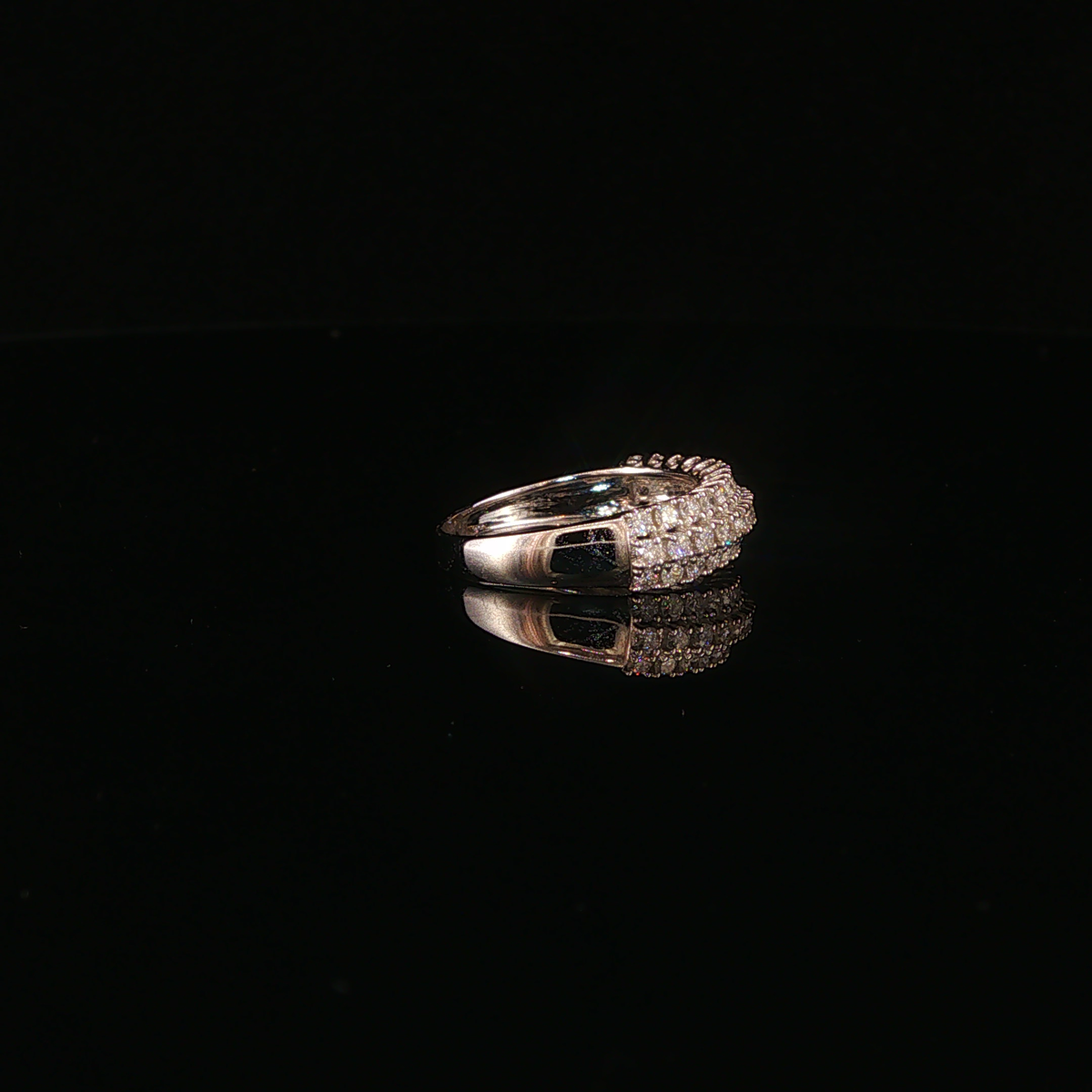 Multi-Row Natural Diamond Eternity Ring in White Gold