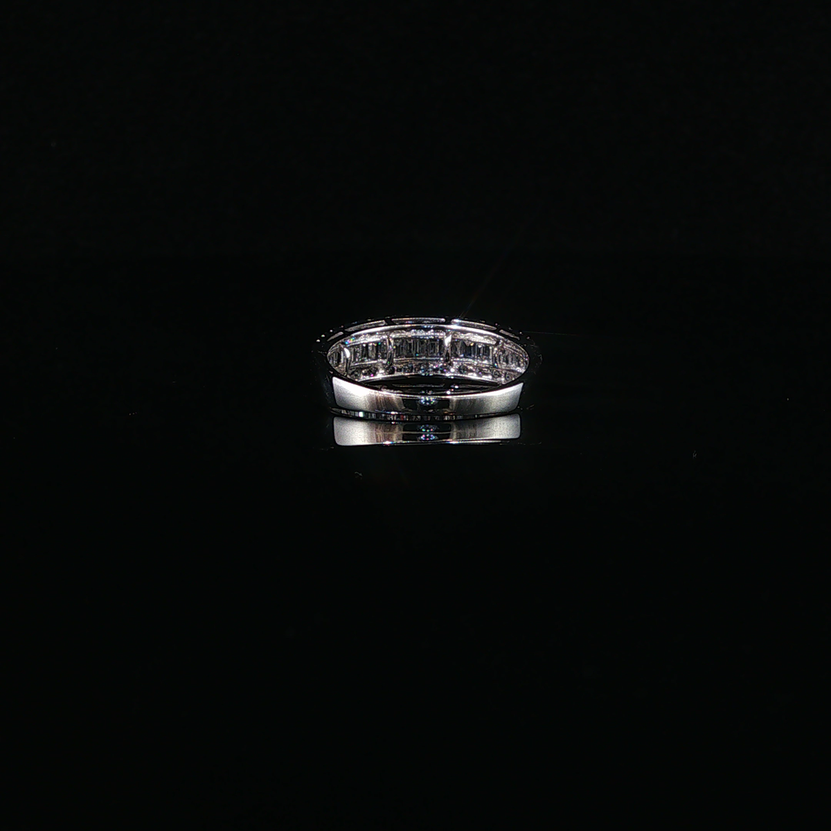 White Gold Multi-Row Natural Diamond Eternity Ring