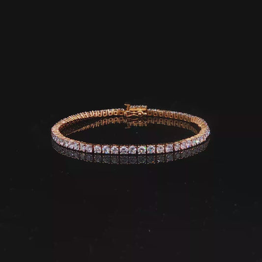 Natural Diamond Tennis Bracelet in Yellow Gold