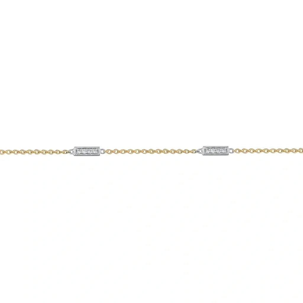 Elegant 14K Gold Natural Diamond Bracelet